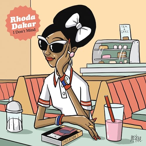Illustration of Rhoda Dakar with beehive hair, sunglasses, and diner background.