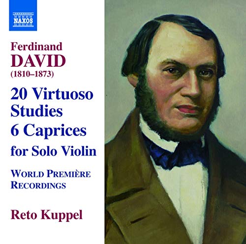 CD cover featuring a portrait of composer Ferdinand David, violin studies.