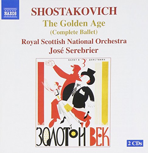 CD cover for Shostakovich’s “The Golden Age” ballet with constructivist art.