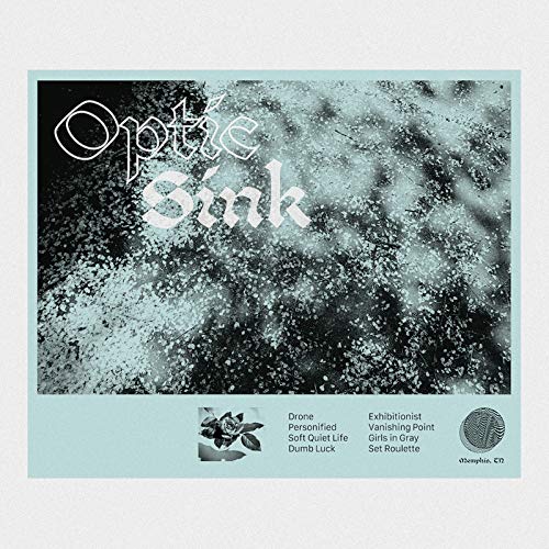 Vinyl album cover for Optic Sink with textured green and white design.
