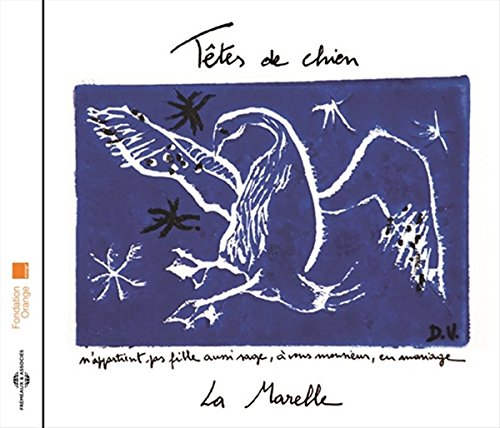 CD cover with white bird-like drawing on a blue background.
