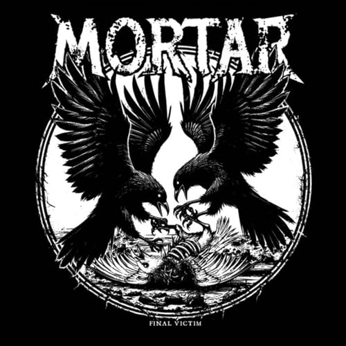 Black and white album cover with ravens and a skeletal figure.