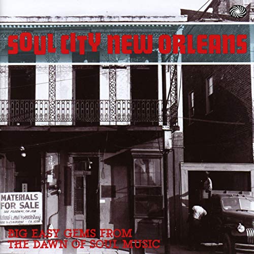 CD cover: black and white building facade with red text, New Orleans.
