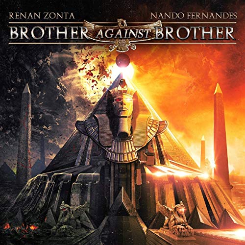 CD cover: Egyptian pyramid scene with a pharaoh’s mask and fiery sky.