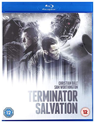 Terminator Salvation" Blu-ray cover featuring Christian Bale and a robotic figure.