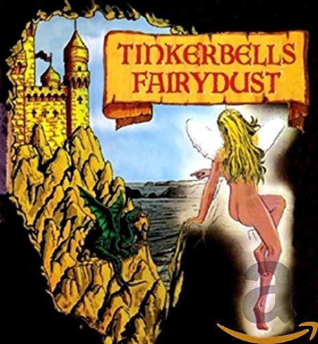 CD cover with a fairy, dragon, castle, and title "Tinkerbells Fairydust".
