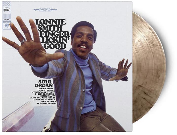 Album cover featuring Lonnie Smith with a gold-colored vinyl record.