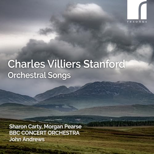 CD cover for Charles Villiers Stanford orchestral songs with mountain landscape.