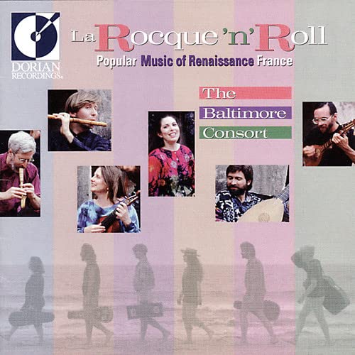 CD cover for “La Rocque ‘n’ Roll” featuring musicians and dancers.