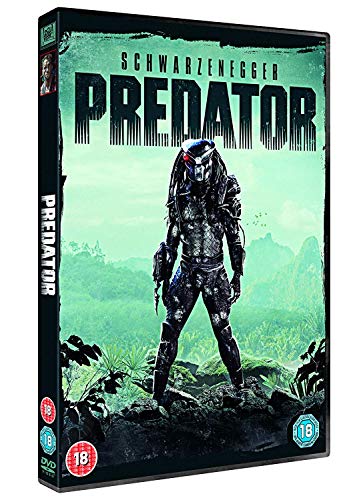DVD cover for “Predator” featuring the alien creature in a jungle.