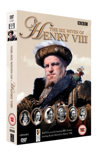 DVD cover for “The Six Wives of Henry VIII” featuring Henry VIII’s portrait.