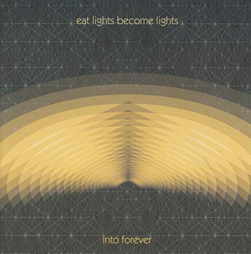 CD cover: geometric gold and black design with text "eat lights become lights".