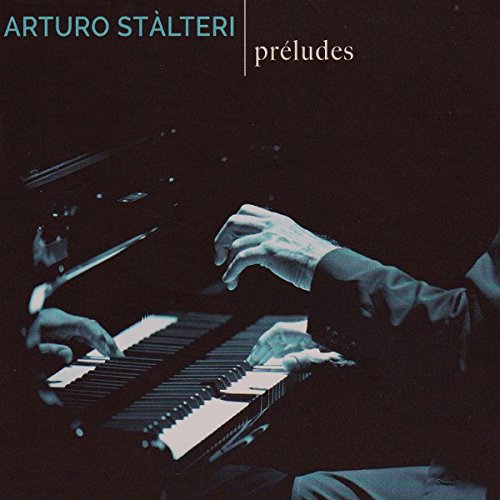 CD cover: hands playing a piano, dark blue tones, text "Arturo Stalteri.