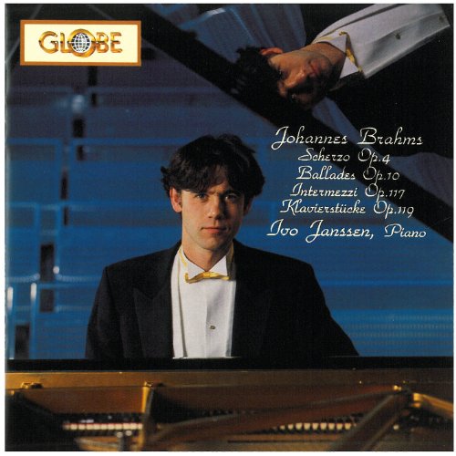 CD cover featuring portrait of Ivo Janssen, pianist, and sheet music.