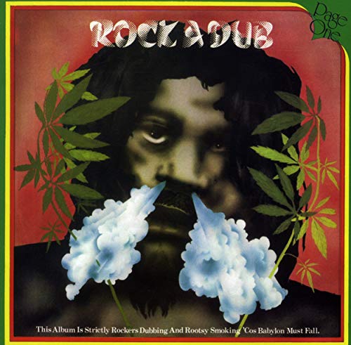 Album cover for “Rock-a-dub” featuring a man’s face and flowers.