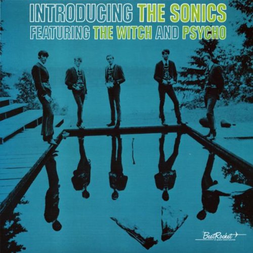 Album cover for The Sonics featuring a band photo and reflections.