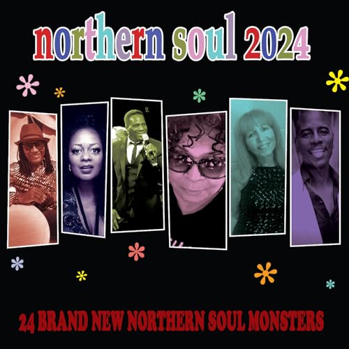 CD cover for “Northern Soul 2024” featuring portraits of six singers.