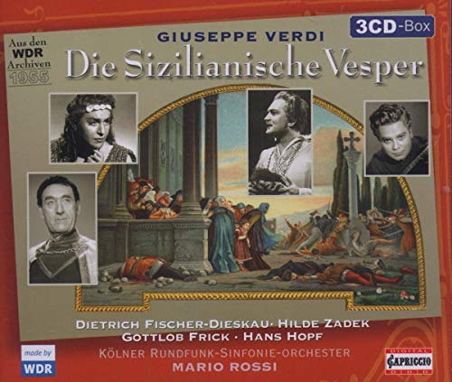 CD cover for Verdi’s “Die Sizilianische Vesper” with portraits and artwork.