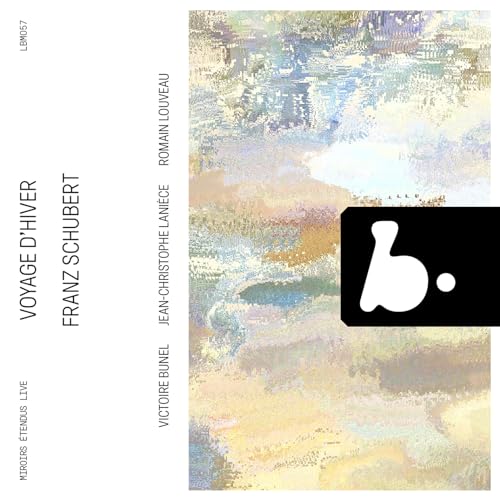 CD cover with abstract winter landscape painting and black logo.