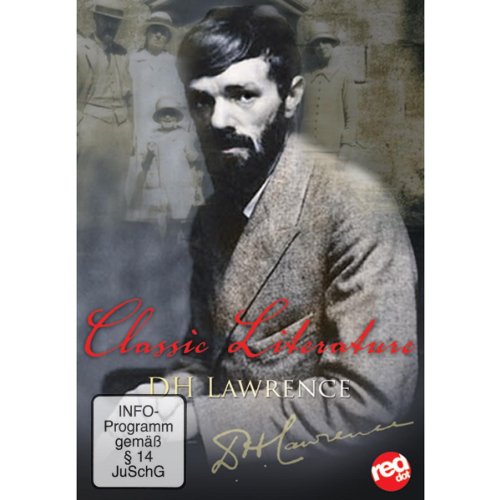 DVD cover featuring a portrait of D.H. Lawrence, with red text.