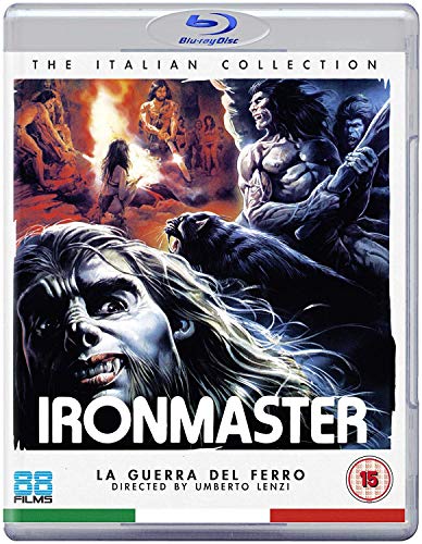 Ironmaster" Blu-ray cover featuring muscular figures, a panther, and fiery landscape.