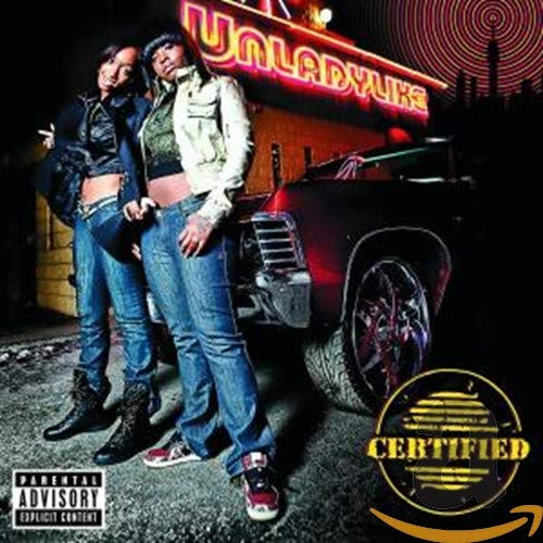 CD cover: Three people with a car, neon sign reading "Unladylike".
