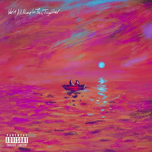 CD cover: abstract pink and blue painting of a boat on water.