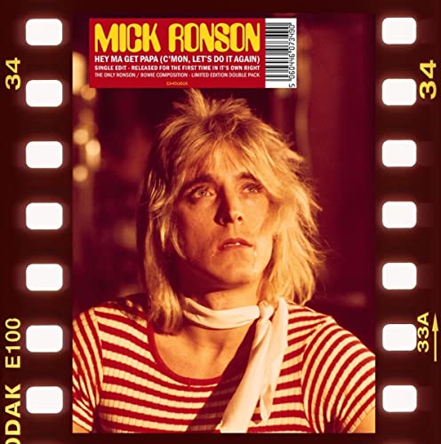 Mick Ronson 7" vinyl record cover featuring a portrait of the artist.