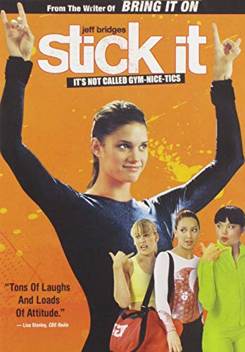 DVD cover for "Stick It" featuring a gymnast and teammates.