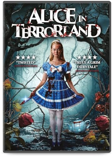 DVD cover for "Alice In Terrorland" featuring a bloodied Alice figure.