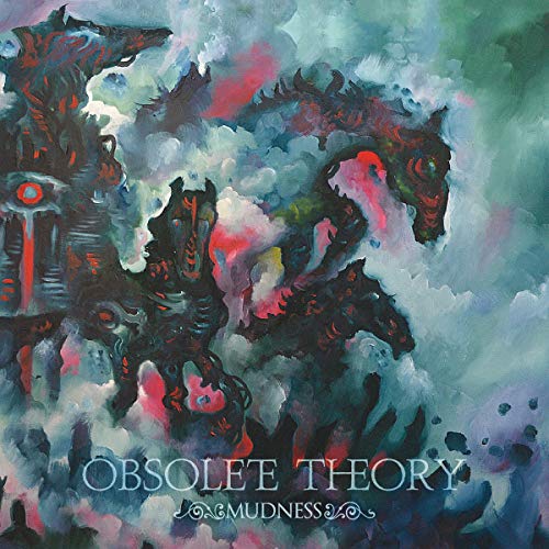 Painted CD cover featuring dark, swirling figures and the text "Obsolete Theory - Mudness".