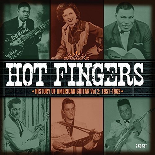 CD cover featuring six musicians with guitars, titled "Hot Fingers.