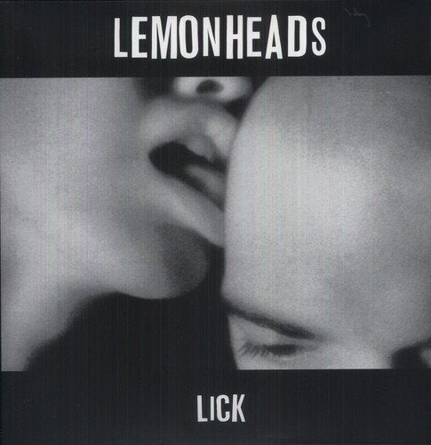 Black and white album cover for The Lemonheads’ “Lick,” featuring two faces.