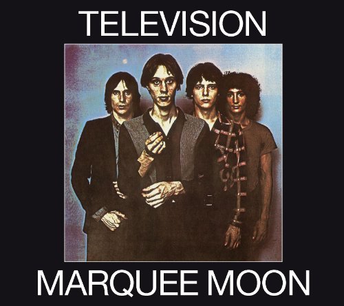 Television’s “Marquee Moon” CD cover featuring a black and white band portrait.