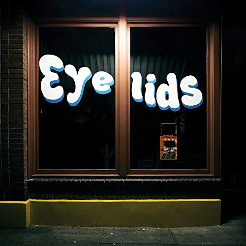 CD cover for “Eyelids - 854” showing text on a storefront window.