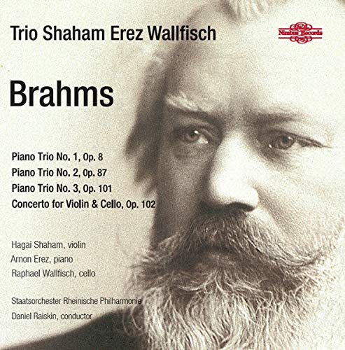 CD cover featuring a portrait of composer Johannes Brahms.