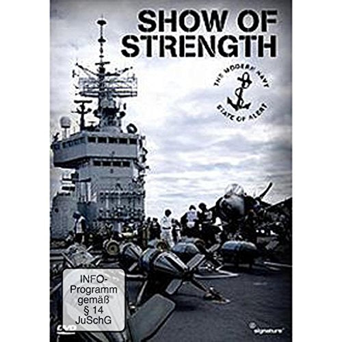DVD cover featuring a naval ship, aircraft, and the title "Show Of Strength".