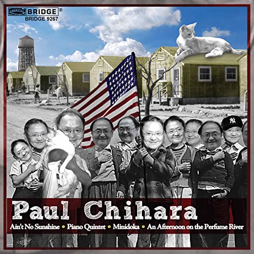 CD cover for Paul Chihara featuring a collage of people, a cat, and buildings.