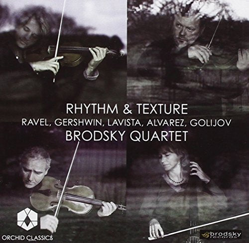 CD cover featuring four musicians playing string instruments in a dark setting.