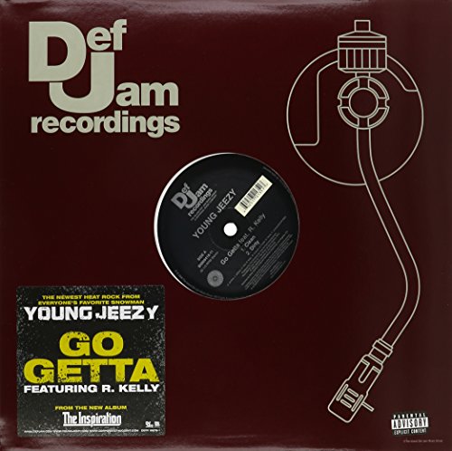 Young Jeezy “Go Getta” vinyl record with turntable graphic, Def Jam label.