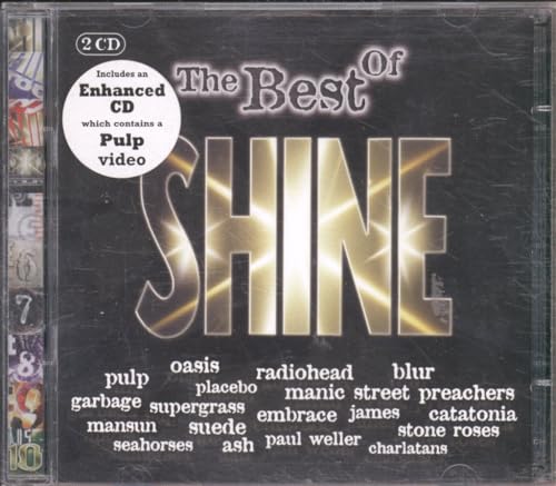 CD case for “The Best Of Shine” with gold lettering and artist names.