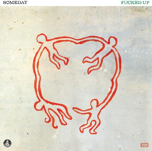 Vinyl record cover: red line drawing of interconnected figures.