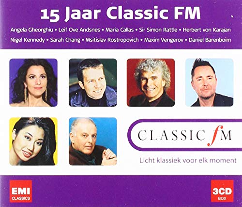 CD cover featuring portraits of classical musicians and "Classic FM" logo.