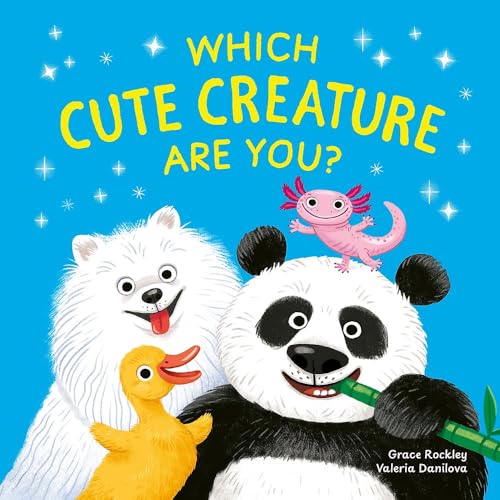 Book cover with a panda, dog, axolotl, and duckling illustration.