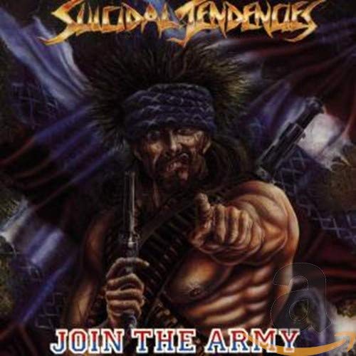 Suicidal Tendencies album cover: muscular figure pointing, with text "Join The Army".