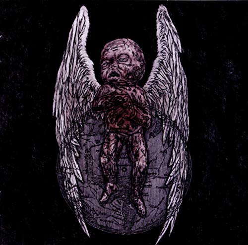 Dark album cover featuring a winged, distorted infant figure.