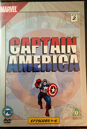 Captain America DVD cover featuring comic-style illustration of the superhero.