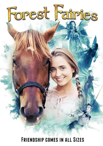DVD cover featuring a girl, a horse, and ethereal fairy figures.