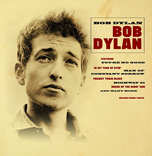 Bob Dylan album cover featuring a young portrait of the artist.