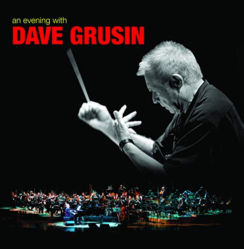 Dave Grusin conducting an orchestra, Blu-ray cover art.
